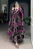 Attractive Pink Floral Print Georgette Casual Wear Gown With Dupatta