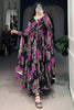 Attractive Pink Floral Print Georgette Casual Wear Gown With Dupatta
