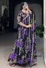 Dazzling Purple Floral Print Georgette Event Wear Gown With Dupatta