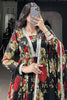 Pretty Red Floral Print Georgette Traditional Gown With Dupatta