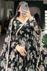 Captivating Black Floral Printed Georgette Traditional Gown