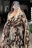 Gorgeous Brown Floral Printed Georgette Event Wear Gown