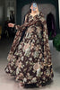 Gorgeous Brown Floral Printed Georgette Event Wear Gown