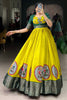 Beloved Light Green Kalamkari Printed Silk Gown With Jacket
