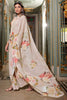 Magnificent Off-White Floral Printed Georgette Saree With Blouse