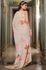 Magnificent Off-White Floral Printed Georgette Saree With Blouse