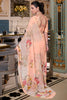 Fantastic Peach Floral Printed Georgette Event Wear Saree With Blouse