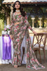 Surprising Mehendi Green Floral Printed Chiffon Office Wear Saree