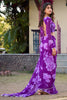 Amazing Purple Floral Printed Chiffon Casual Wear Saree With Blouse