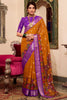 Awesome Mustard Yellow Kalamkari Printed Cotton Event Wear Saree