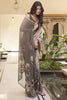 Tantalizing Brown Floral Printed Chiffon Office Wear Saree With Blouse