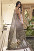 Tantalizing Brown Floral Printed Chiffon Office Wear Saree With Blouse