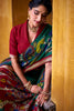Captivating Green Kalamkari Printed Chanderi Traditional Saree With Blouse