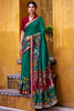 Captivating Green Kalamkari Printed Chanderi Traditional Saree With Blouse