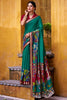 Captivating Green Kalamkari Printed Chanderi Traditional Saree With Blouse