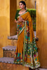 Fabulous Mustard Yellow Kalamkari Printed Chanderi Saree With Blouse