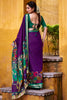 Tantalizing Purple Kalamkari Printed Chanderi Festival Wear Saree With Blouse