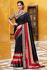 Glamorous Black Zari Weaving Cotton Traditional Saree With Blouse