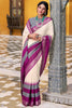 Captivating Off-White Zari Weaving Cotton Event Wear Saree With Blouse