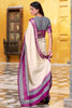 Captivating Off-White Zari Weaving Cotton Event Wear Saree With Blouse