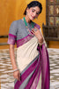 Captivating Off-White Zari Weaving Cotton Event Wear Saree With Blouse