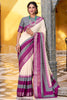 Captivating Off-White Zari Weaving Cotton Event Wear Saree With Blouse