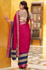 Beautiful Pink Zari Weaving Cotton Festival Wear Saree With Blouse