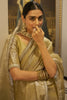Precious Golden Zari Weaving Tissue Silk Event Wear Saree With Blouse