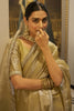 Precious Golden Zari Weaving Tissue Silk Event Wear Saree With Blouse