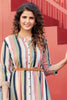 Tantalizing Multi-Color Digital Printed Rayon Party Wear Dress