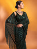 Gorgeous Dark Green Sequins Georgette Party Wear Saree With Blouse