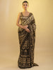 Attractive Black Sequins Georgette Event Wear Saree With Blouse