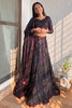 Alluring Black Sequins Georgette Party Wear Lehenga Choli With Dupatta