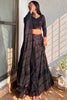 Alluring Black Sequins Georgette Party Wear Lehenga Choli With Dupatta