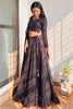 Alluring Black Sequins Georgette Party Wear Lehenga Choli With Dupatta