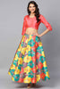 Winning Multi-Color Floral Jacquard Party Wear Lehenga Choli