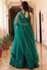 Eye-Catching Teal Green Sequins Net Monochrome Lehenga Choli With Dupatta