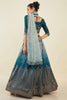 Blue Sequins Art Silk Engagement Wear Lehenga Choli