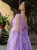 Charming Lavender Embroidered Georgette Bridesmaid Lehenga Choli