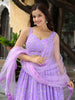 Charming Lavender Embroidered Georgette Bridesmaid Lehenga Choli