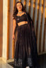 Marvelous Black Sequins Georgette Reception Wear Lehenga Choli