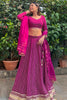 Precious Purple Leheriya Printed Georgette Event Wear Lehenga Choli