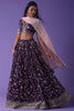 Beloved Purple Zari Embroidered Georgette Lehenga Choli With Dupatta