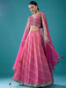 Marvelous Pink Digital Printed Organza Traditional Lehenga Choli 