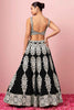Beautiful Black Thread Work Georgette Reception Wear Lehenga Choli
