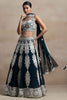 Alluring Dark Green Thread Embroidered Georgette Lehenga Choli