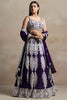 Adorable Purple Thread Work Georgette Festival Wear Lehenga Choli