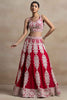 Stunning Red Thread Work Georgette Sangeet Wear Lehenga Choli