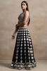 Fabulous Black Thread Embroidered Georgette Lehenga Choli