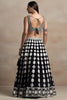 Fabulous Black Thread Embroidered Georgette Lehenga Choli